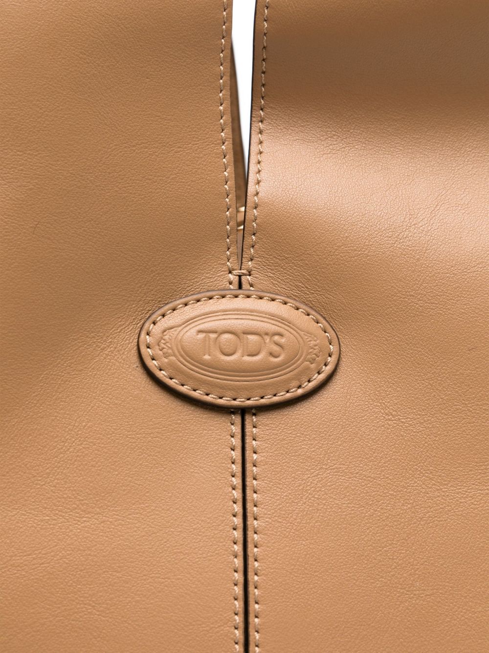 TOD'S Leather Shopping Handbag with Central Seam Detail