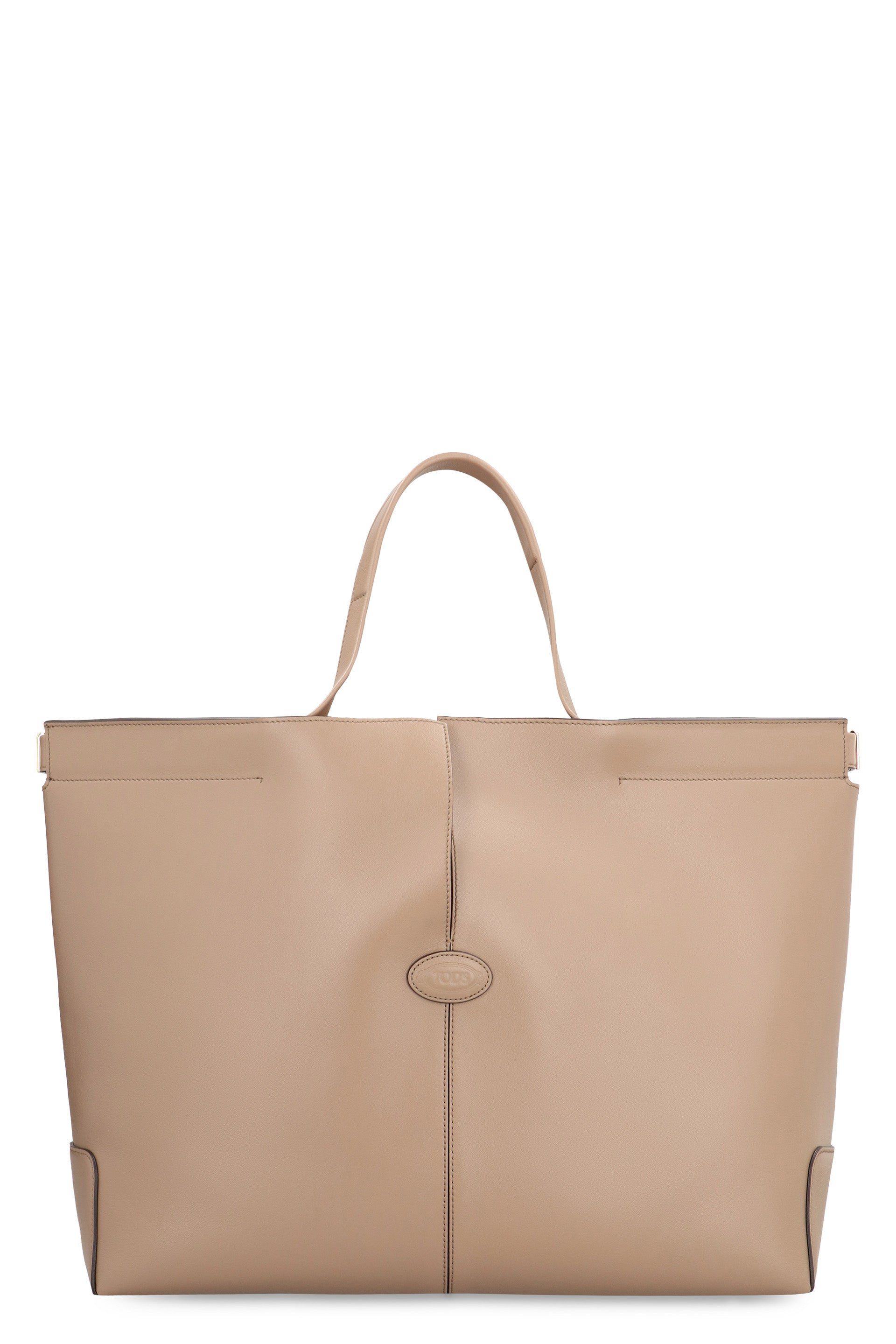 TOD'S Folio Leather Tote Handbag - 37 cm x 30 cm x 16 cm