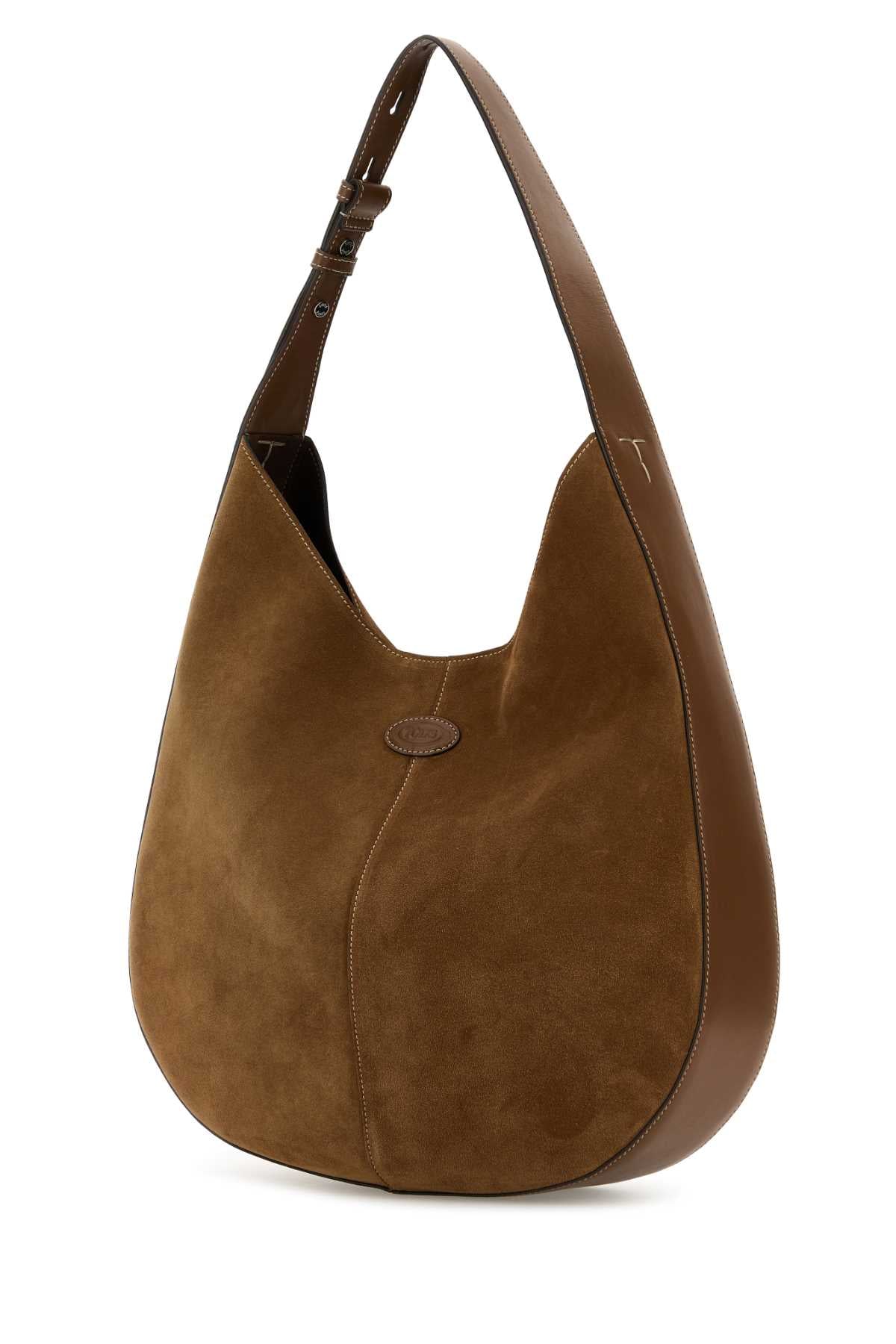 TOD'S Suede Shoulder Hobo Handbag
