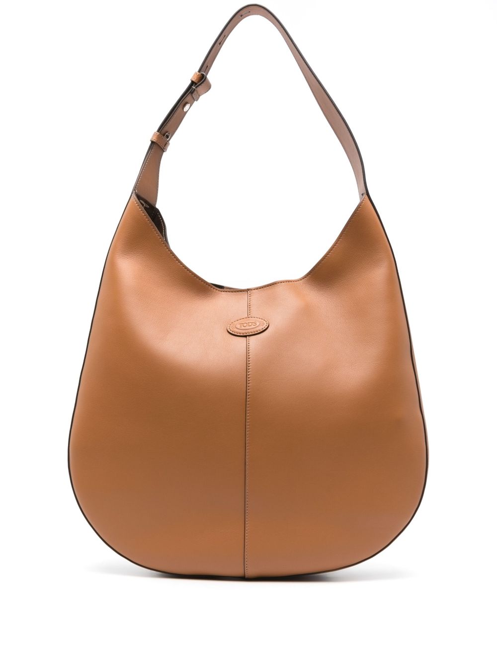 TOD'S Medium Leather Hobo Handbag with Magnetic Fastening