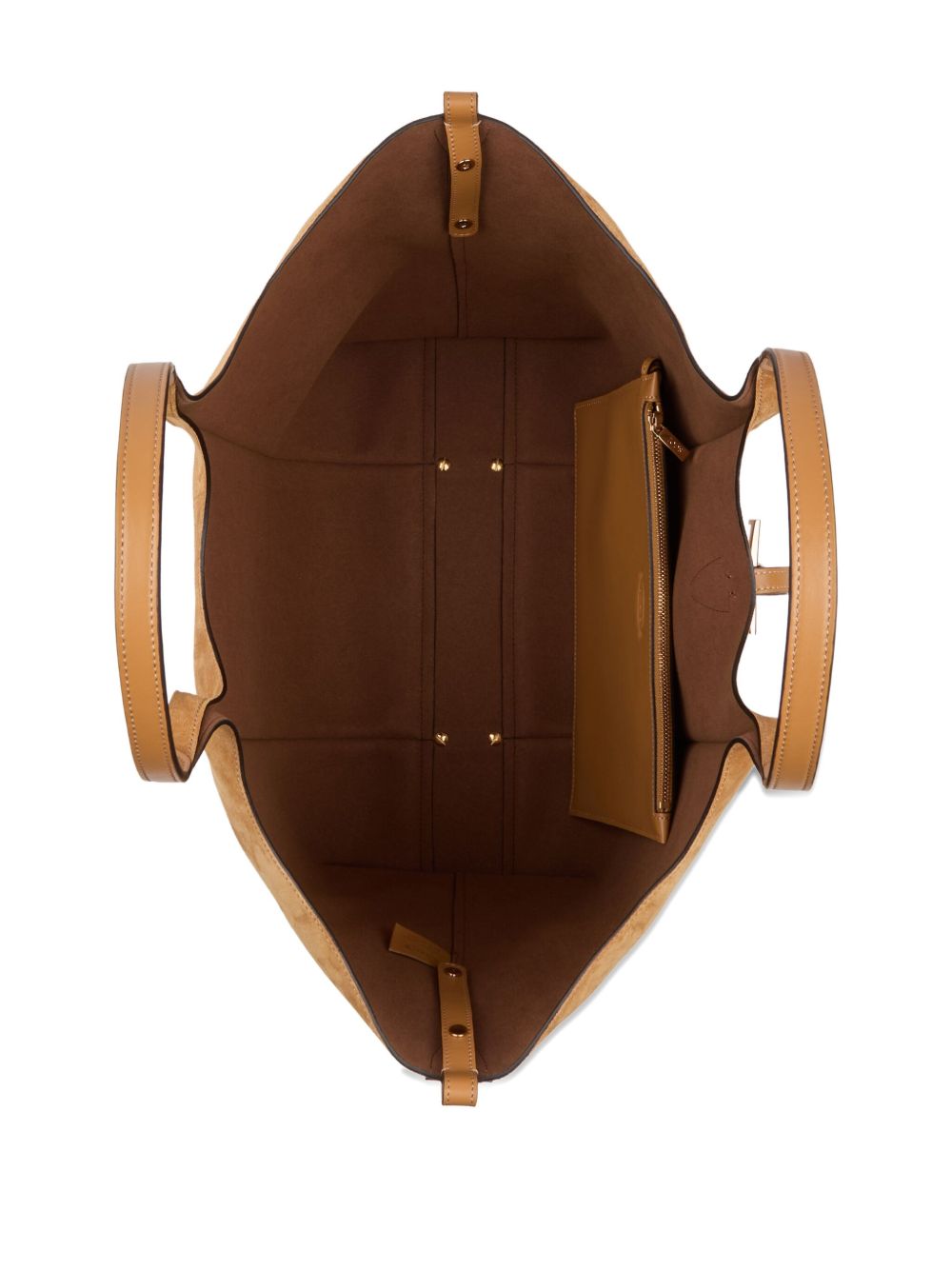 TOD'S Medium Leather Tote Handbag with Detachable Pouch