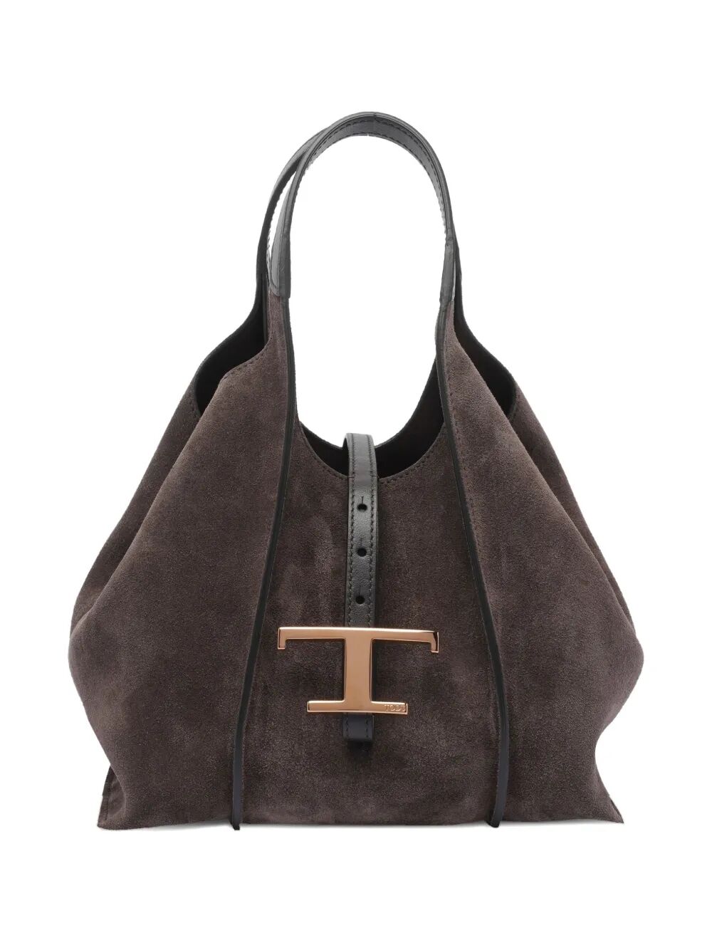 TOD'S Classic Suede Leather Shoulder Handbag with T-Buckle