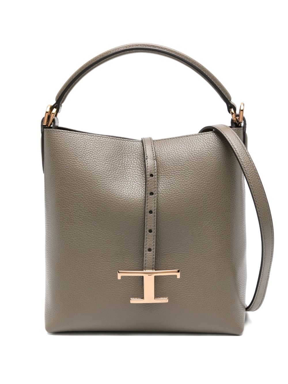 TOD'S Mini Leather Bucket Handbag with Top Handle