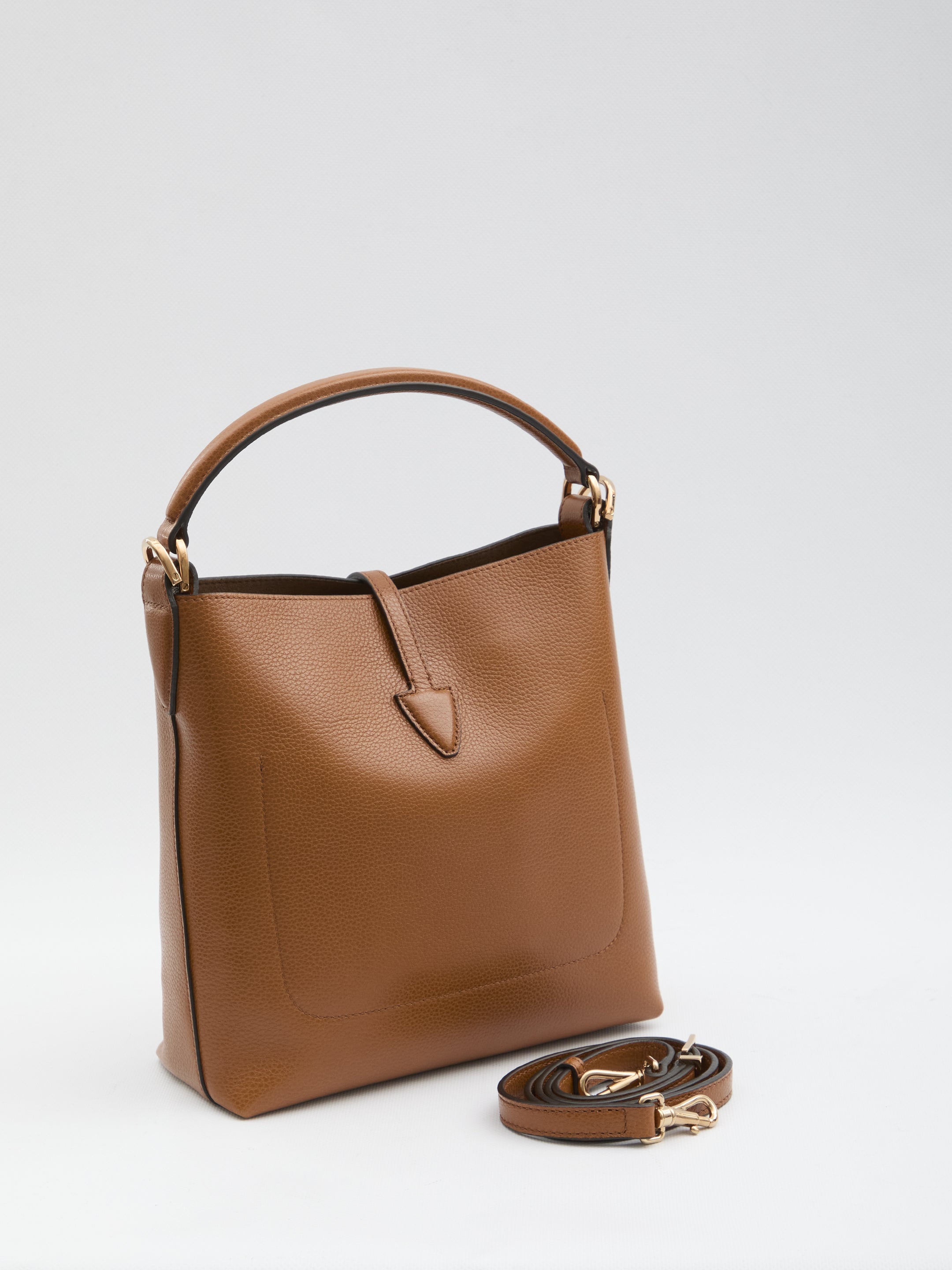 TOD'S Mini Grained Leather Bucket Handbag - 22.5 x 24 x 9.5 CM