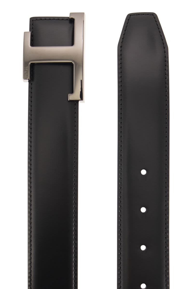 TOD'S Timeless Reversible Leather Belt - 3.5 CM