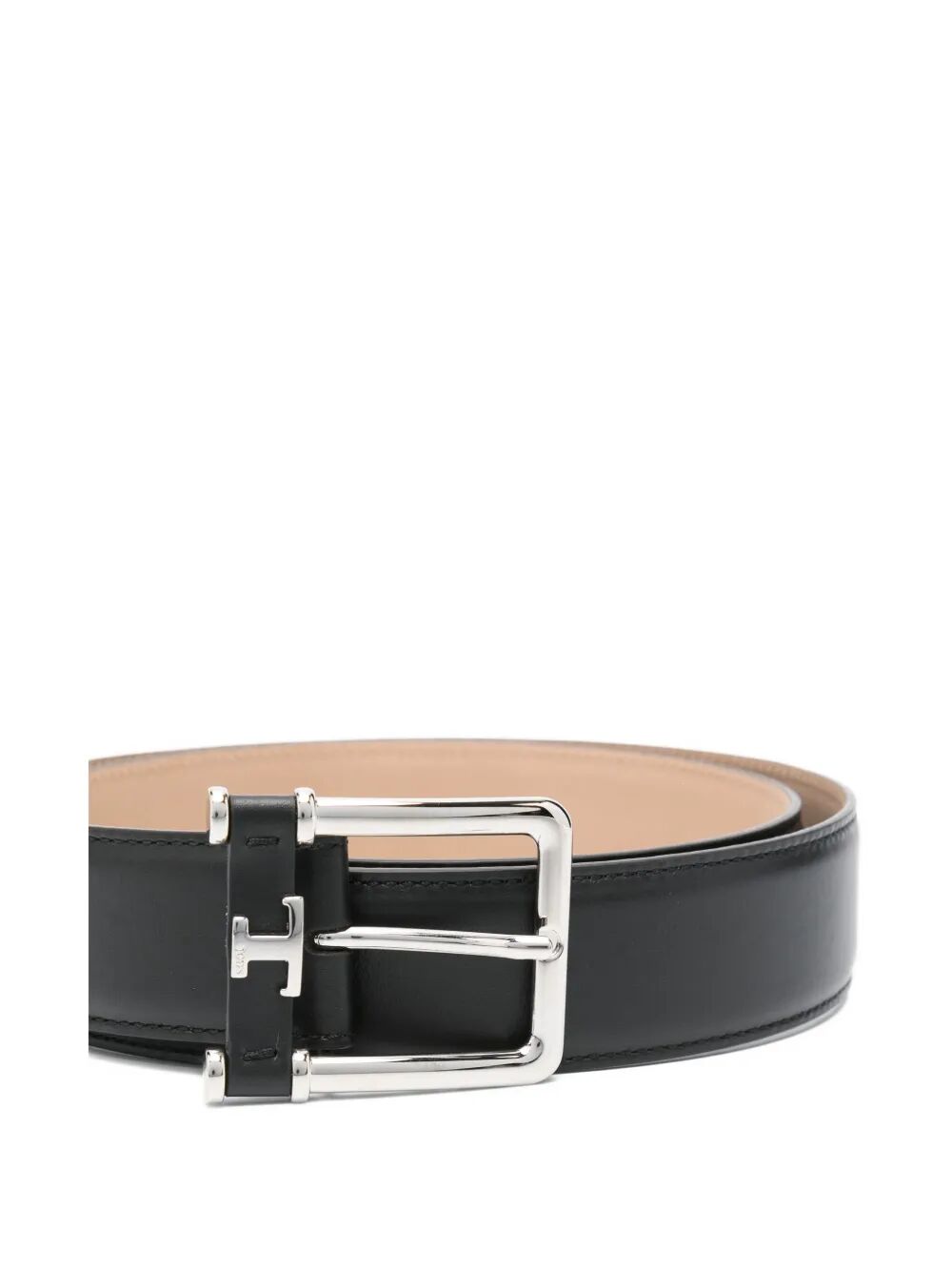 TOD'S Men's Classic Calfskin Belt with T-Buckle