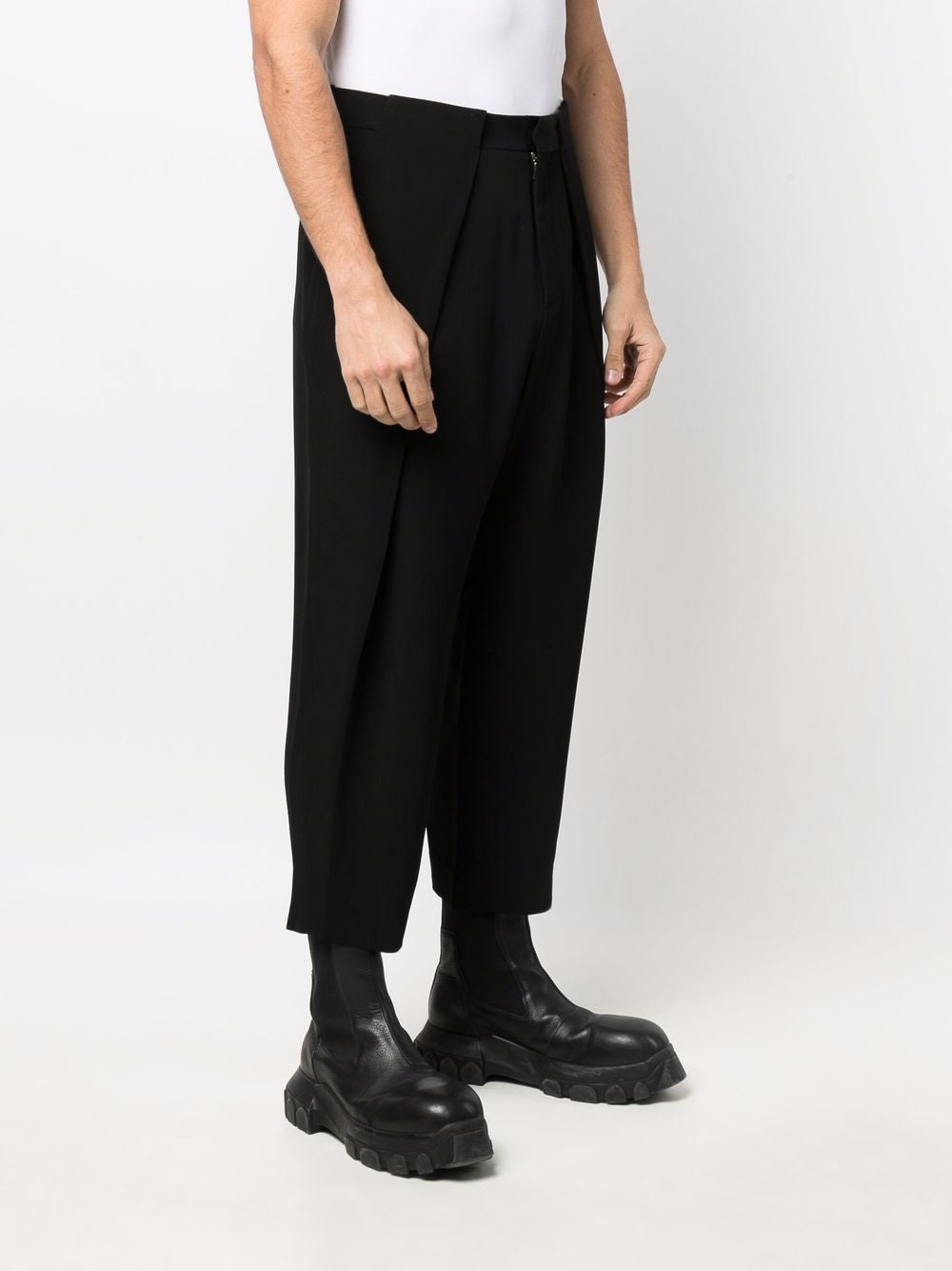 BALMAIN Side Folded Crepe Pants