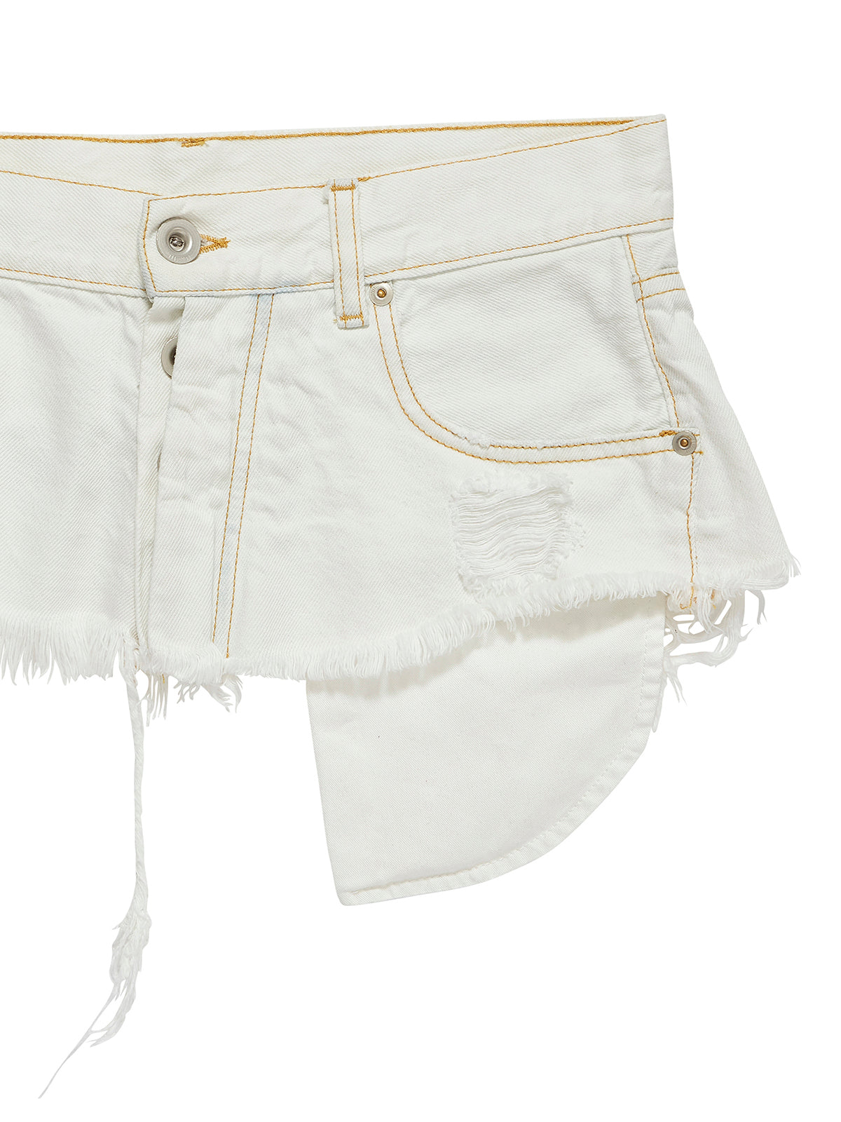 BEN TAVERNITI UNRAVEL Baggy Boy Denim Belt with Raw Cut Detail