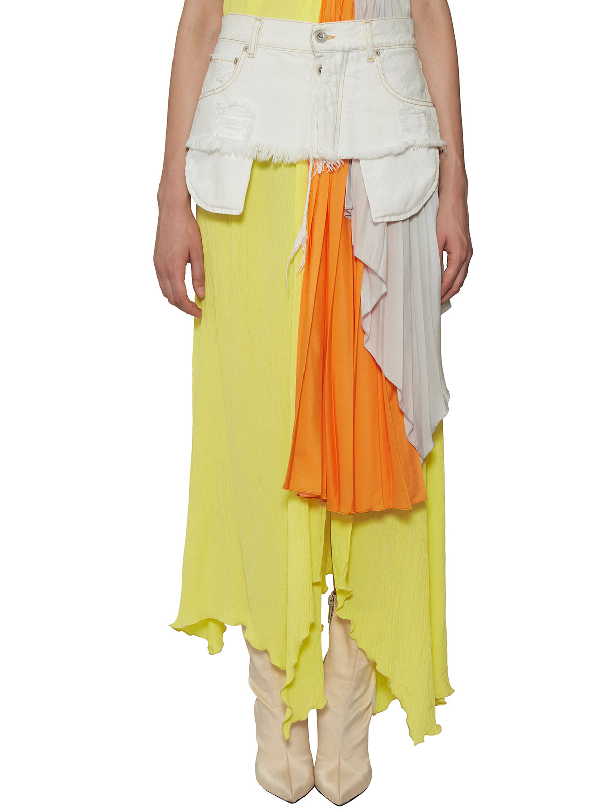 BEN TAVERNITI UNRAVEL Baggy Boy Denim Belt with Raw Cut Detail