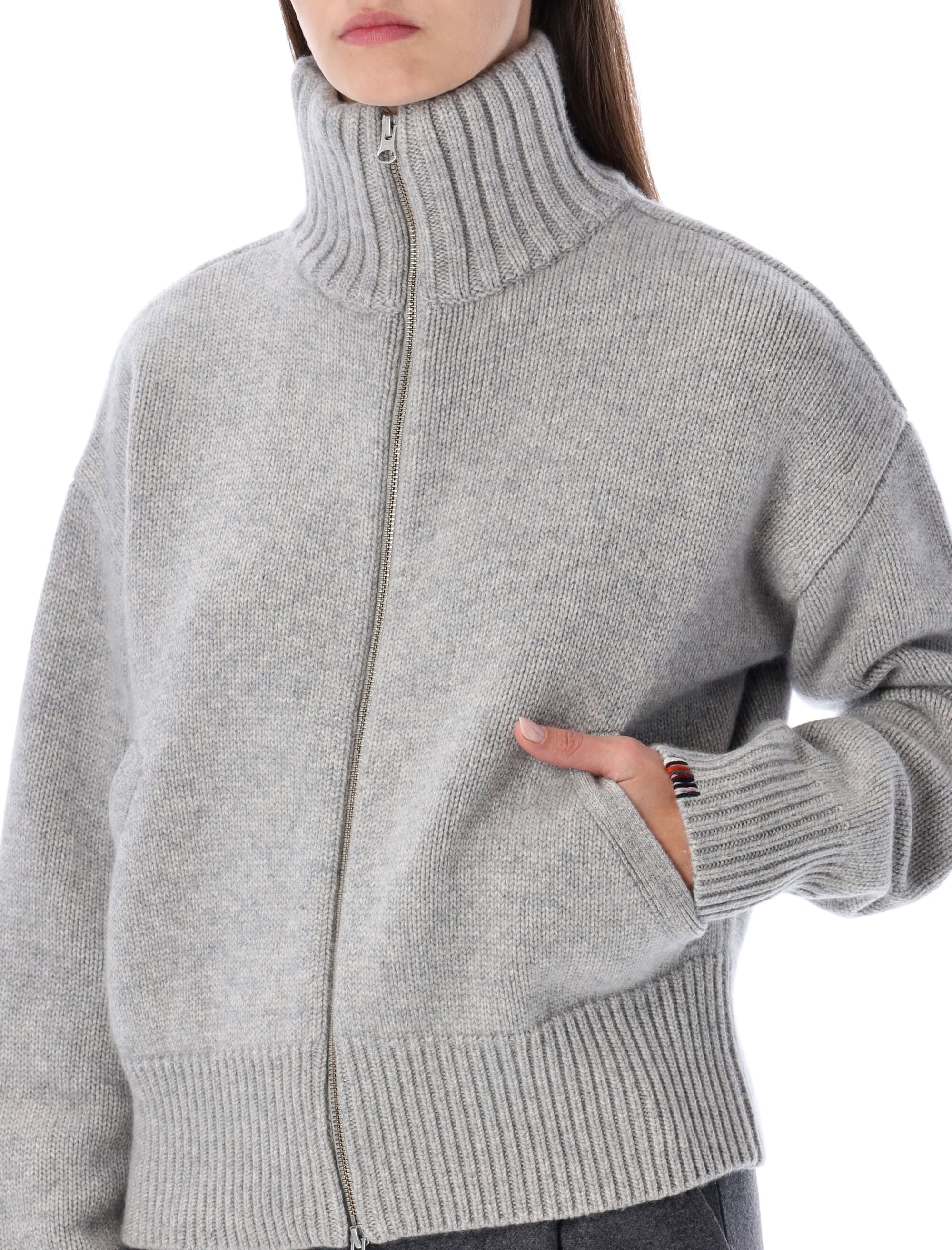 EXTREME CASHMERE Xtra Fab Mini Cashmere Zip-Up Cardigan