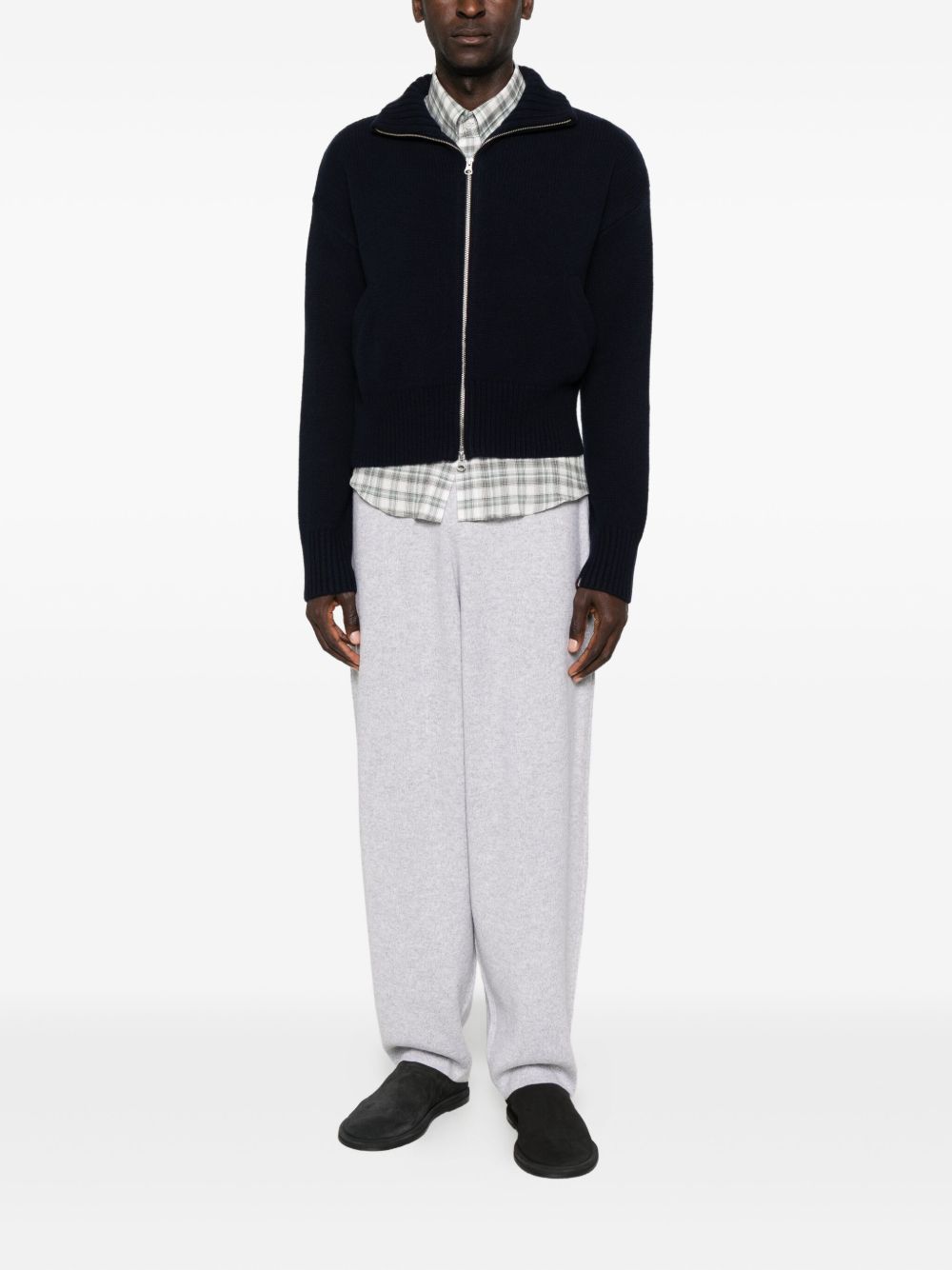 EXTREME CASHMERE Zipped Cardigan with High Neck for Women