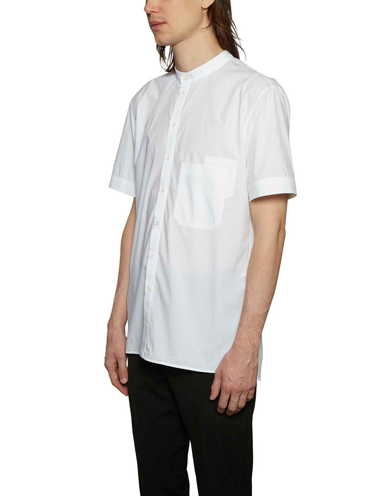 ISABEL BENENATO Modern Mandarin Collar Shirt - Size 48