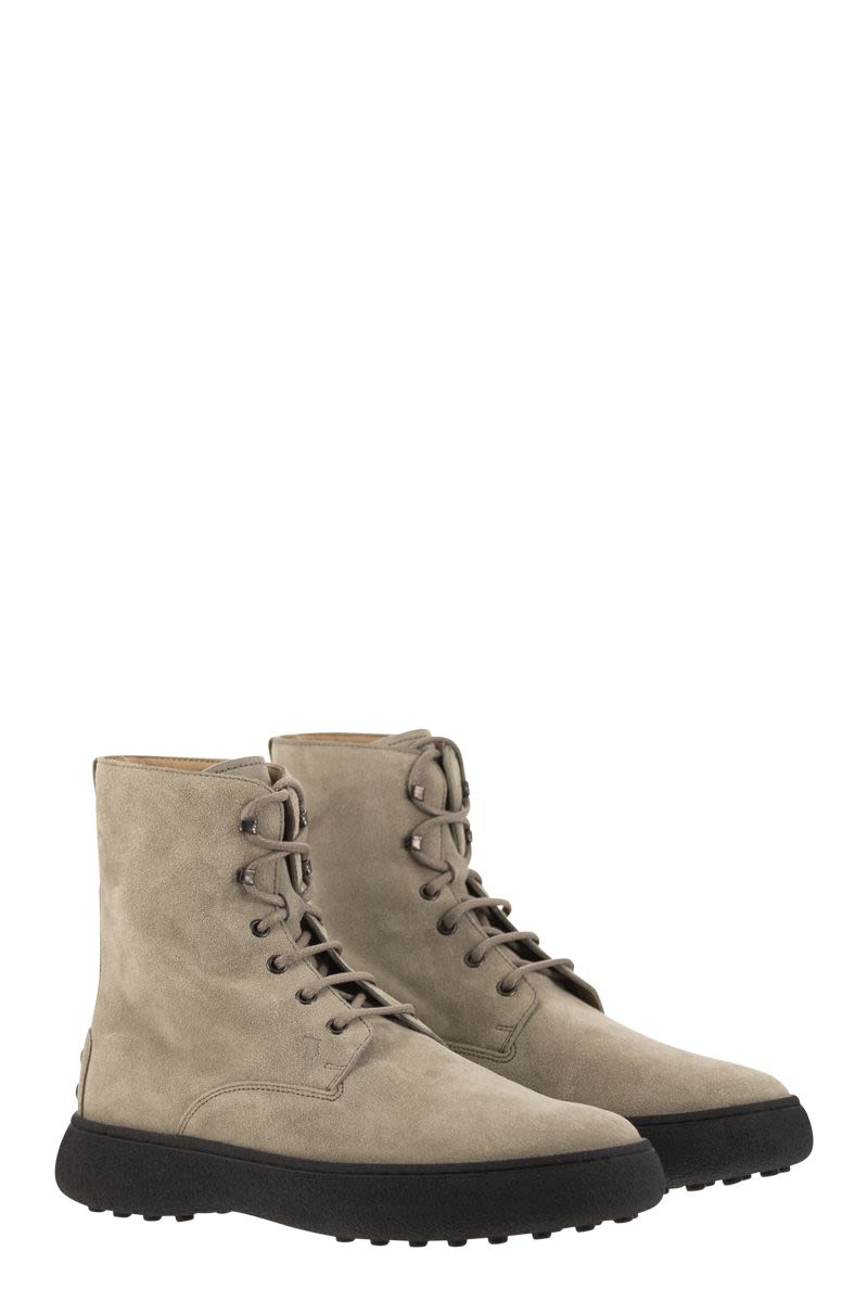 TOD'S Men's Suede Lace-Up Ankle Boot