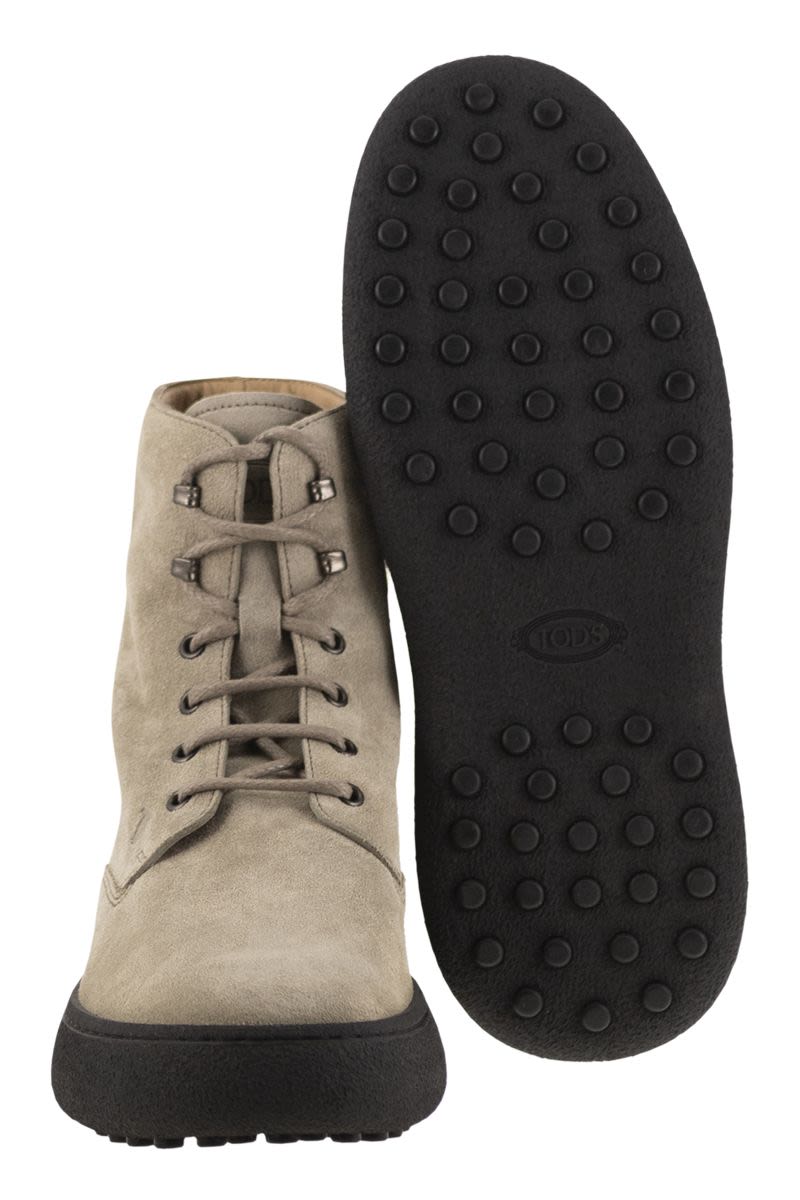 TOD'S Men's Suede Lace-Up Ankle Boot