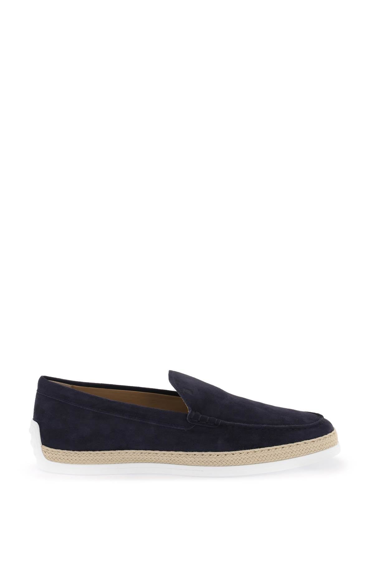 TOD'S Almond Toe Suede Loafers for Men