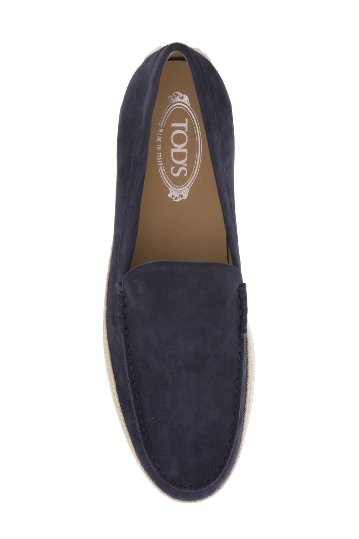 TOD'S Almond Toe Suede Loafers for Men