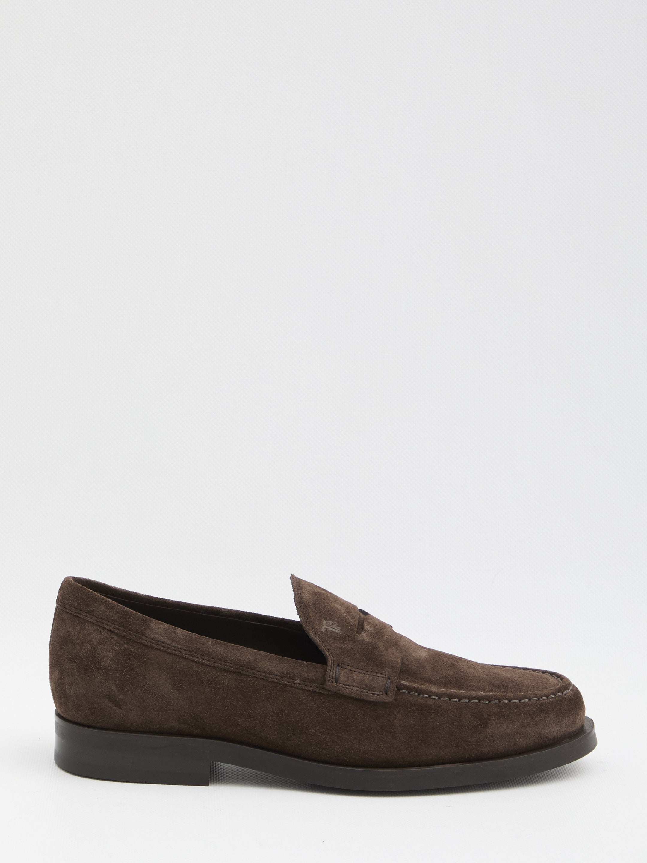 TOD'S Suede Leather Loafer with Penny Strap - Men's Size