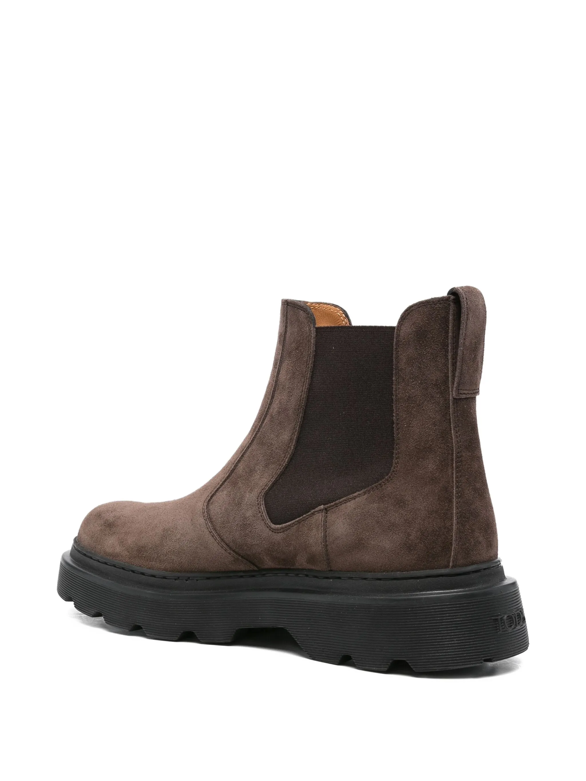 TOD'S Men's Suede Boots with Tug Sole