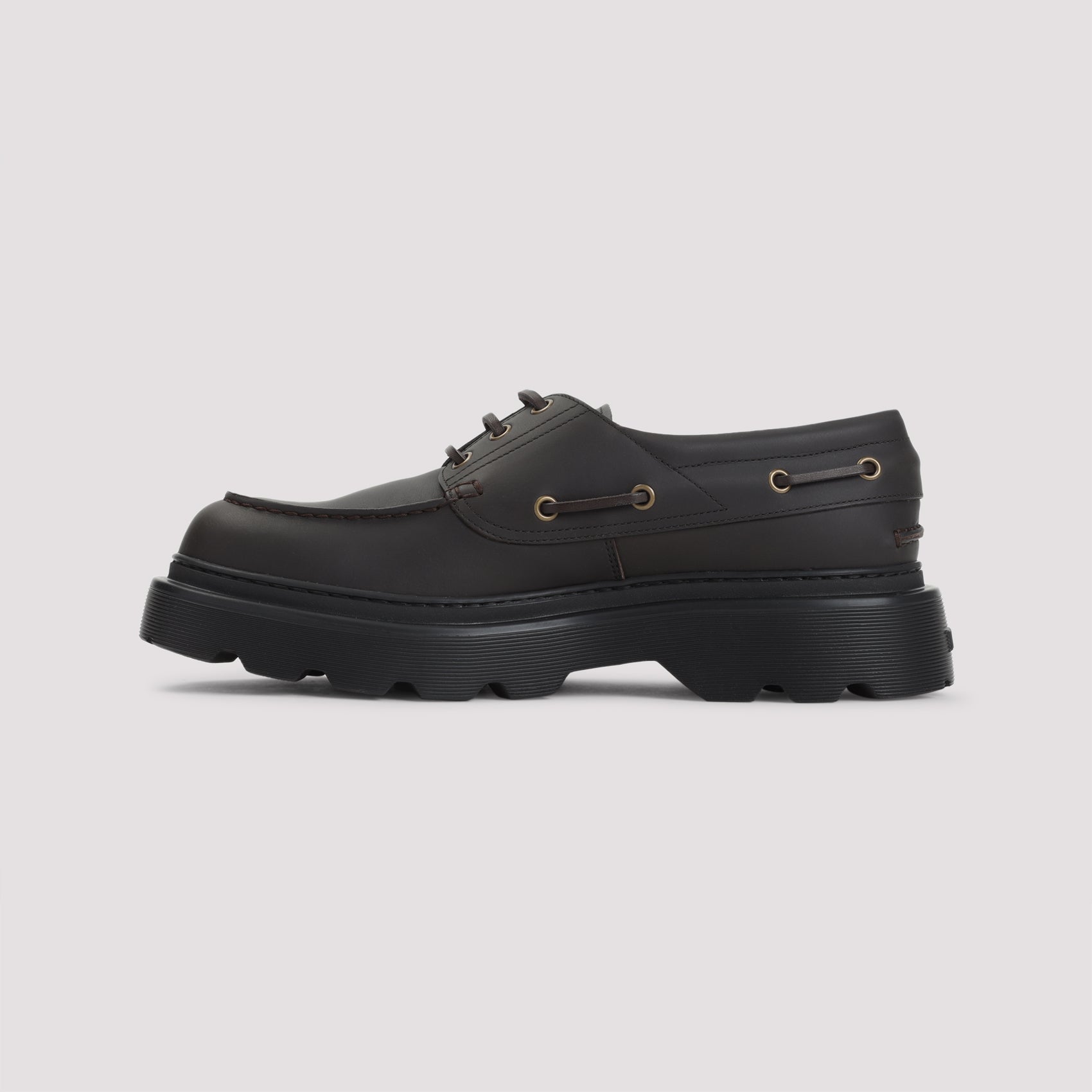 TOD'S Leather Lace-Up Sneakers with 3.5cm Heel Height