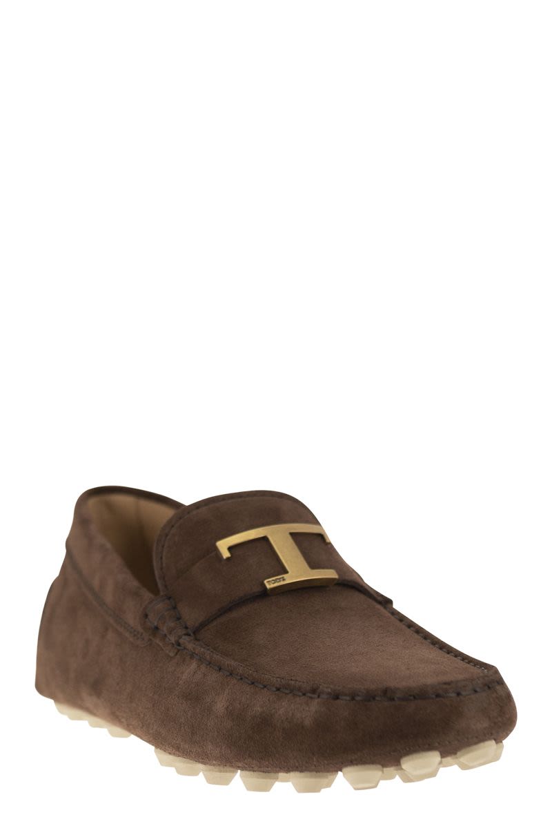 TOD'S Rubber Bubble Mocassino Timeless in Suede Leather