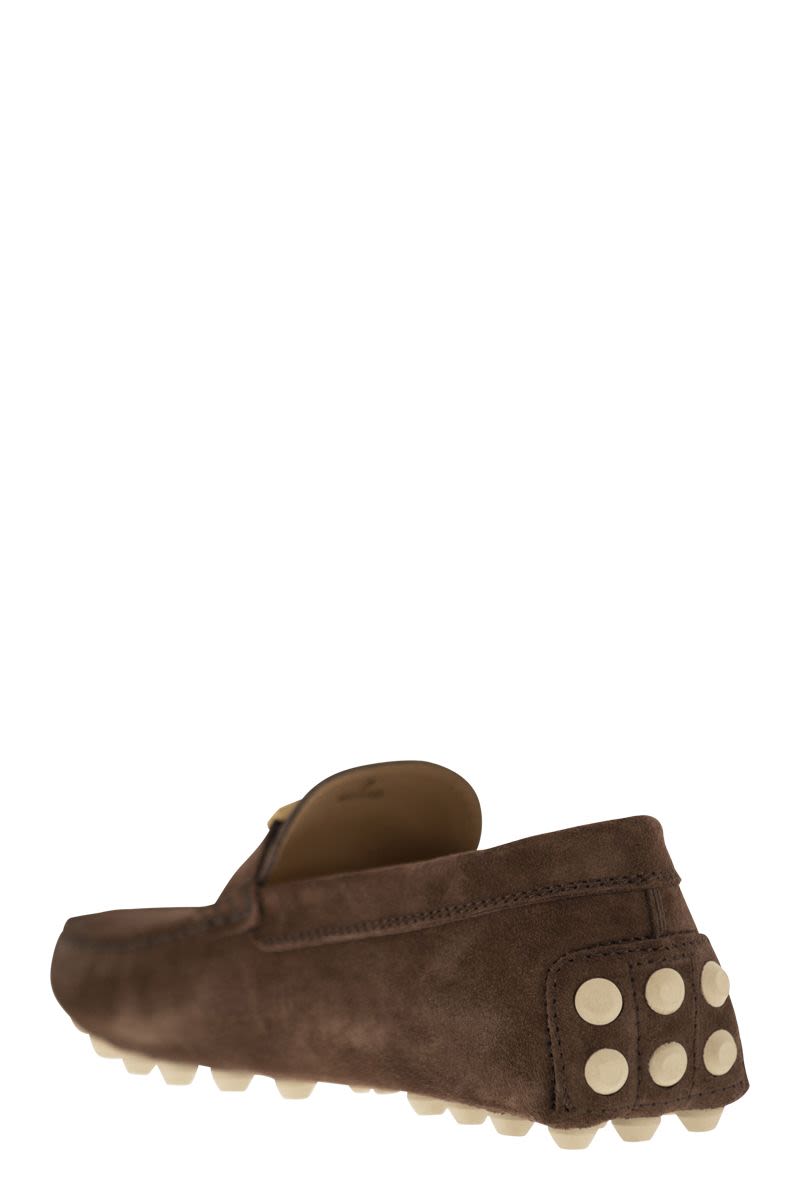 TOD'S Rubber Bubble Mocassino Timeless in Suede Leather