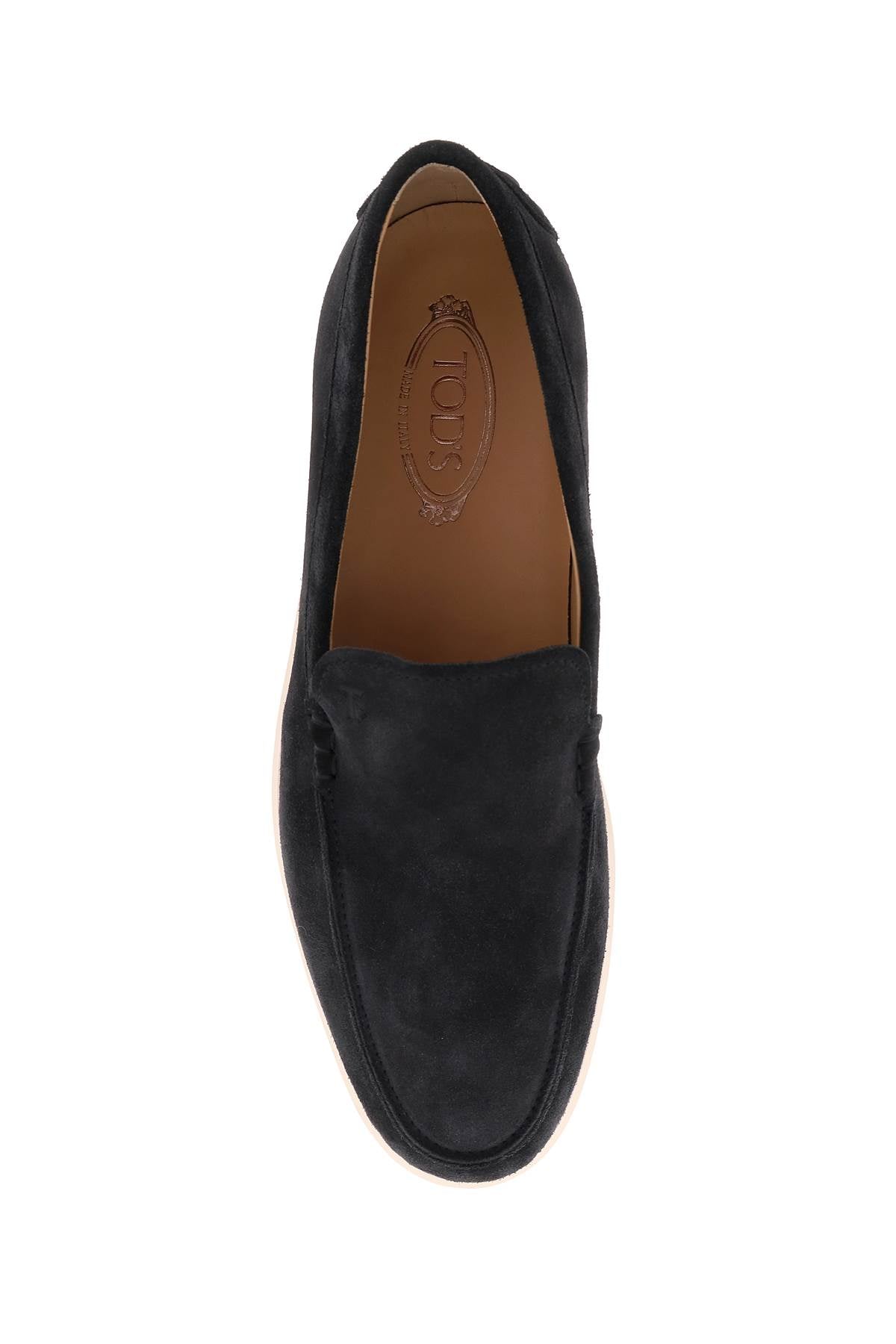 TOD'S Suede Almond Toe Loafers for Men