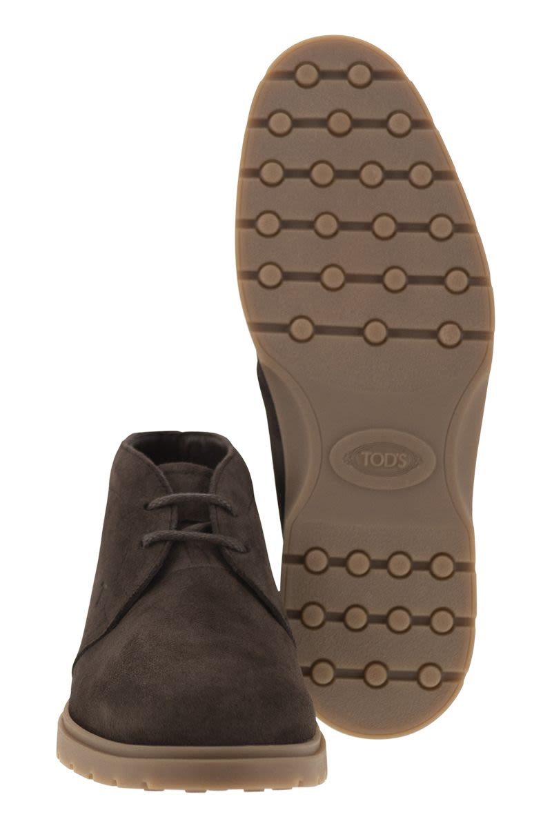 TOD'S Men's Suede Leather Ankle Boots