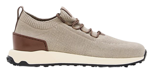 TOD'S Fabric and Leather Sneakers with Lace-Up Fastening for Men
