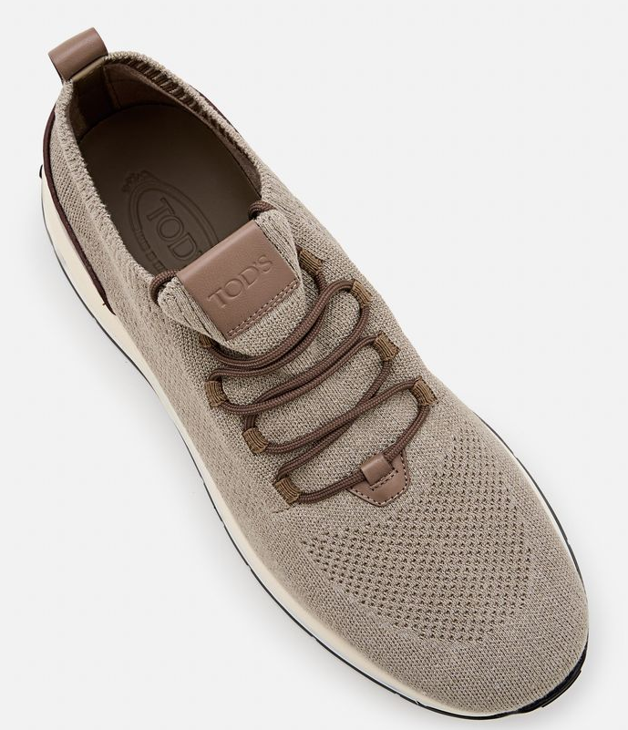 TOD'S Fabric and Leather Sneakers with Lace-Up Fastening for Men