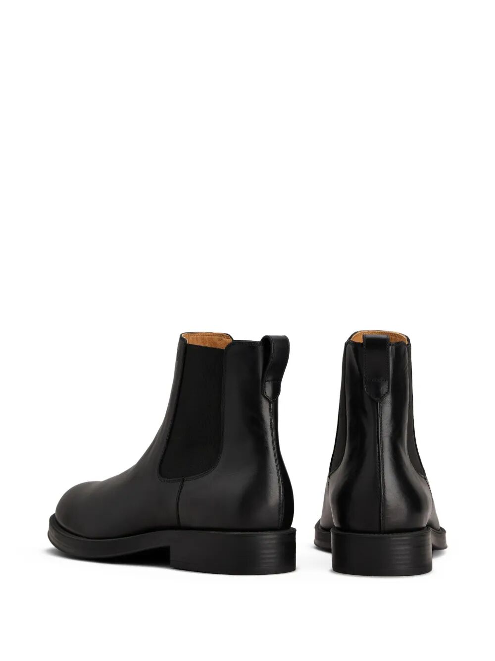TOD'S Men's Leather Ankle Boots with Pull-Tab and Round Toe