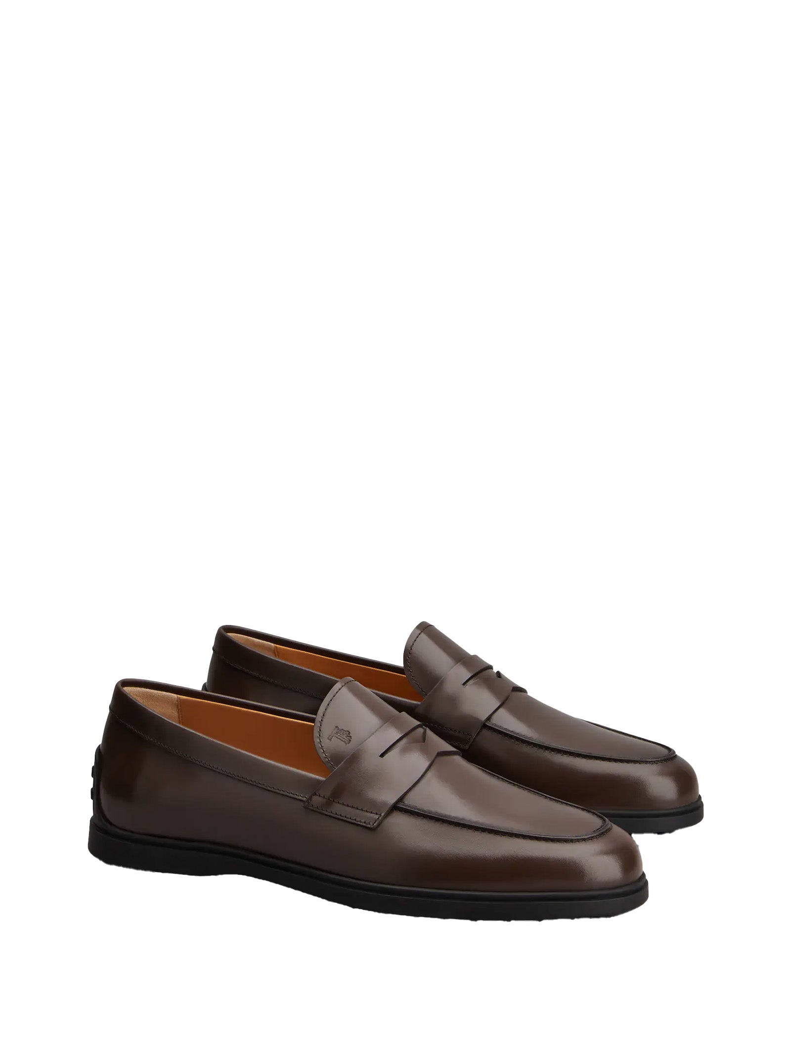 TOD'S Men's Rubber Moccasin in Shiny Leather