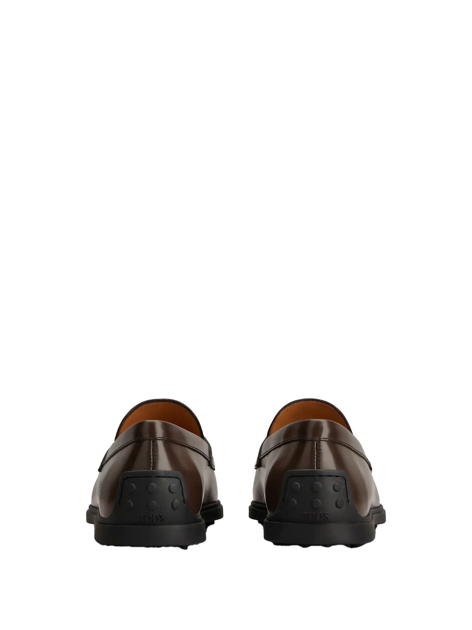 TOD'S Men's Rubber Moccasin in Shiny Leather