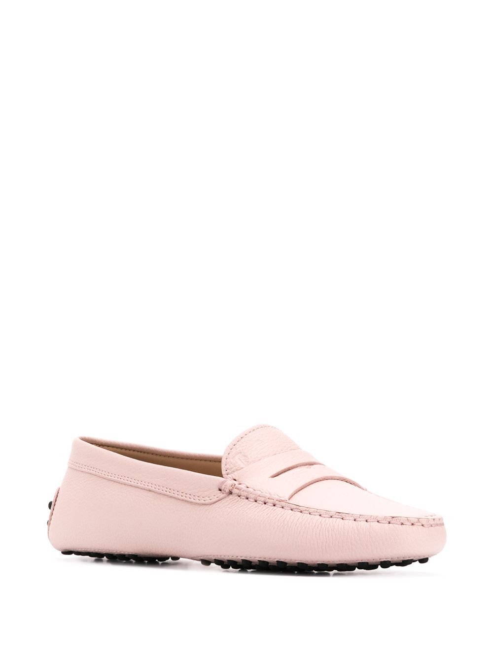 TOD'S Grained Leather Rubber Driving Shoes - Women's