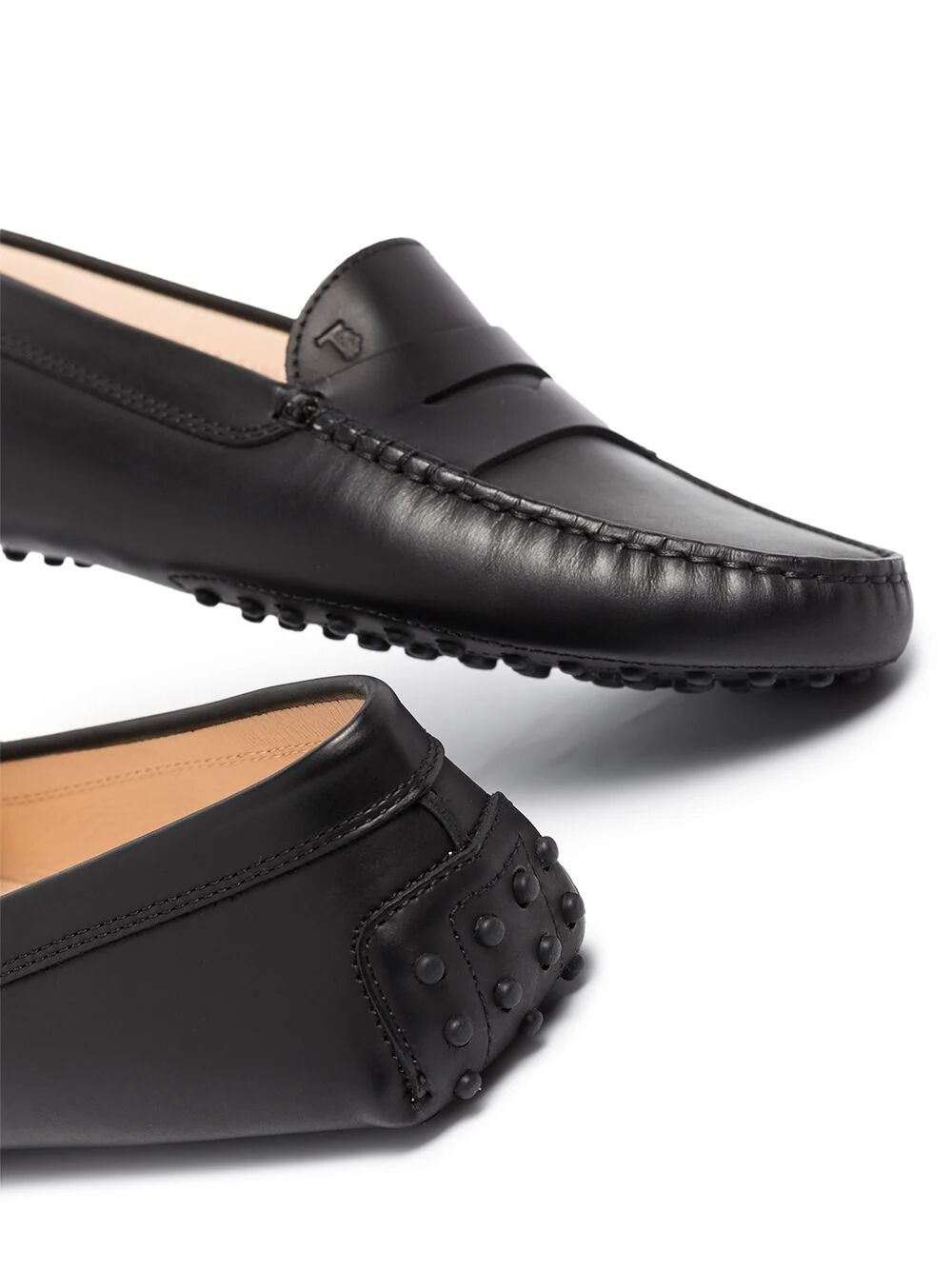 TOD'S Smooth Leather Rubber Driving Shoes for Women