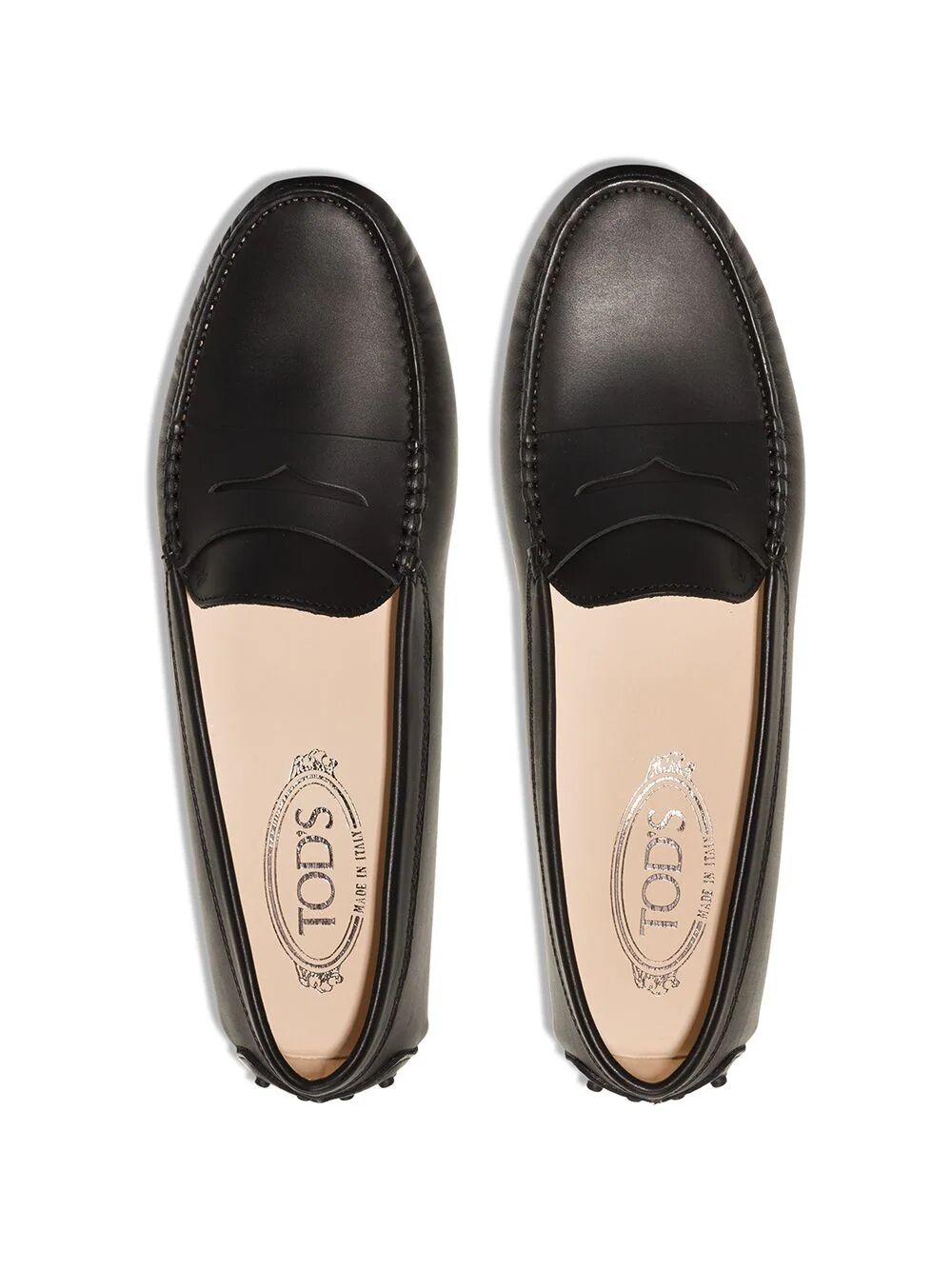 TOD'S Smooth Leather Rubber Driving Shoes for Women