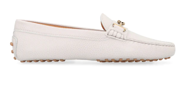 TOD'S Women's Leather and Fabric Moccasins