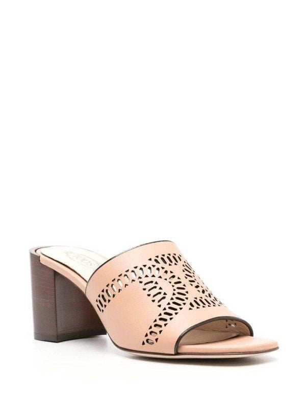 TOD'S Block Heel Slip-On Sandals for Women