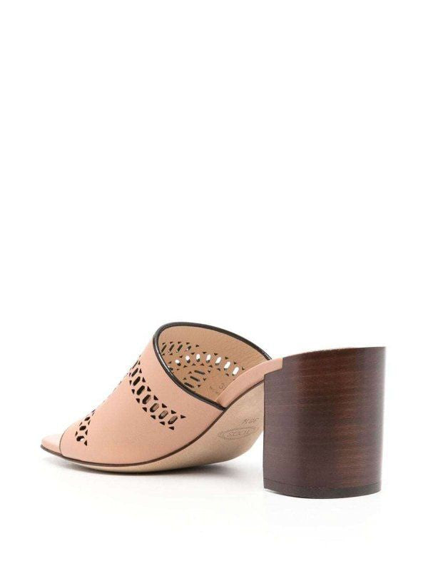 TOD'S Block Heel Slip-On Sandals for Women