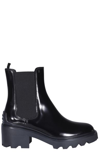 TOD'S Elegant Leather Ankle Boot - 6 cm Heel Height