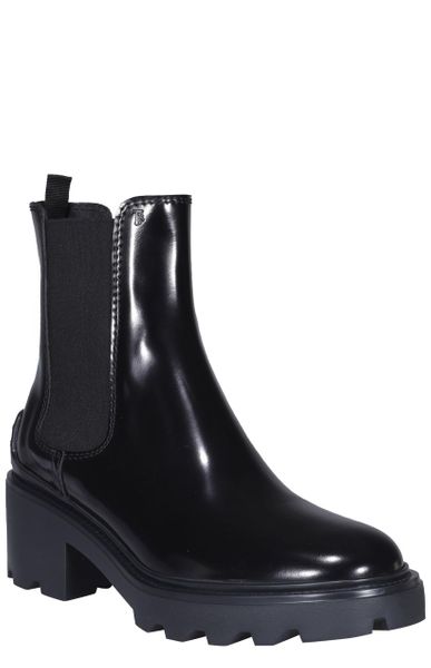 TOD'S Elegant Leather Ankle Boot - 6 cm Heel Height