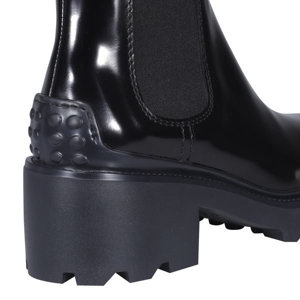 TOD'S Elegant Leather Ankle Boot - 6 cm Heel Height