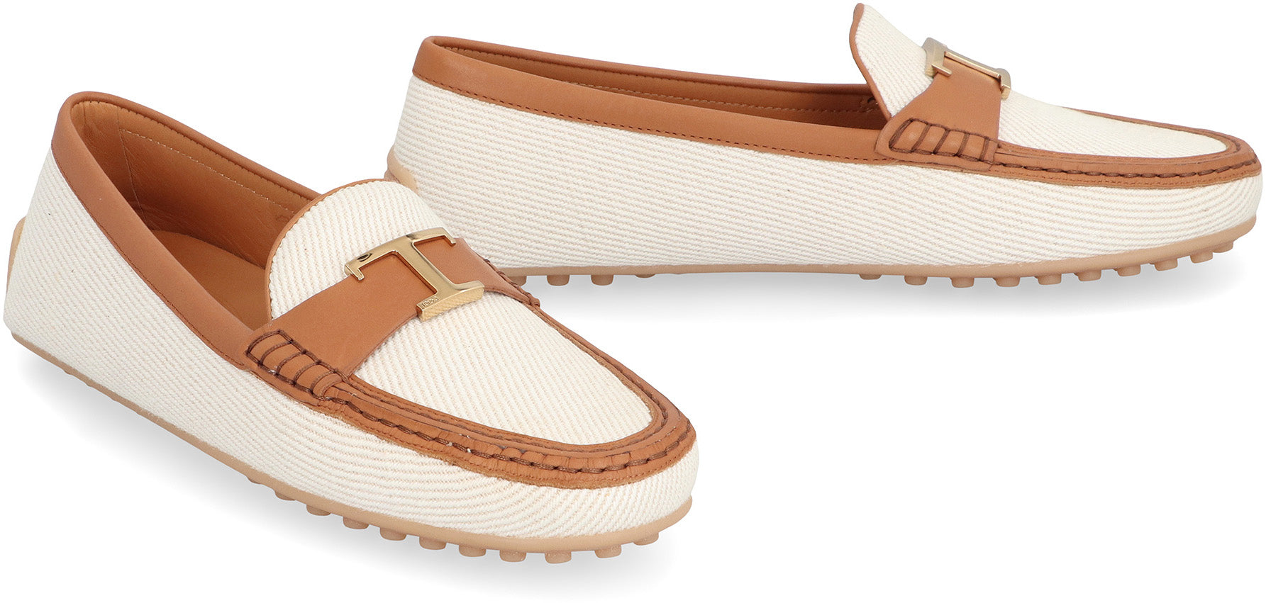 TOD'S City Rubber Fabric Loafers - Size 5