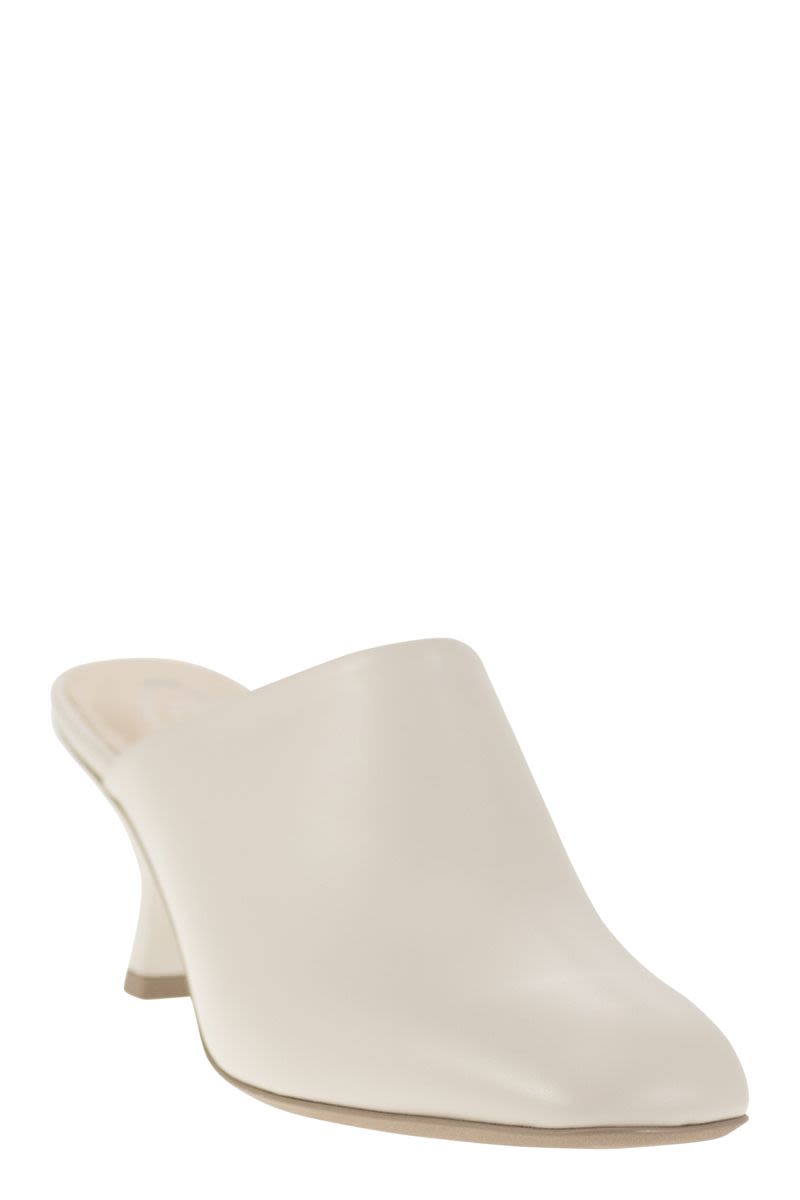 TOD'S Women's Leather Sabot with 7 cm Heel