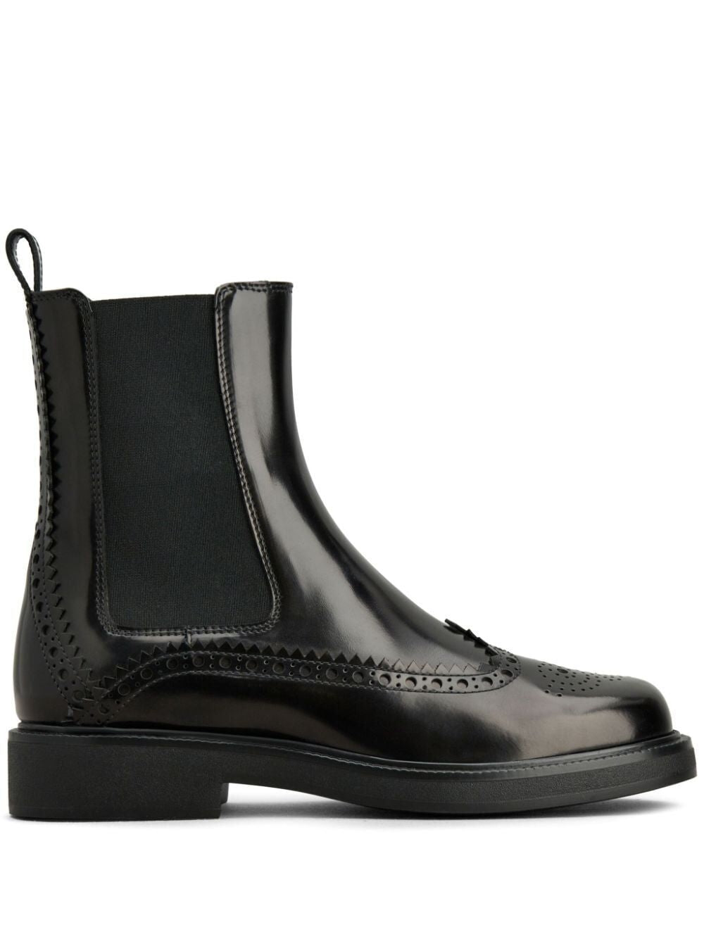 TOD'S Elegant Brogue Chelsea Boots