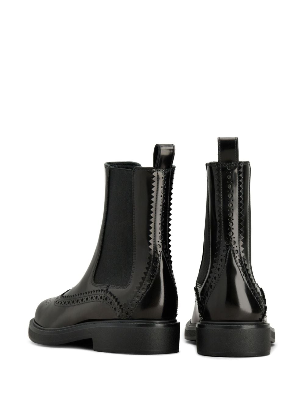 TOD'S Patent Leather Ankle Boots with Pull-Tab