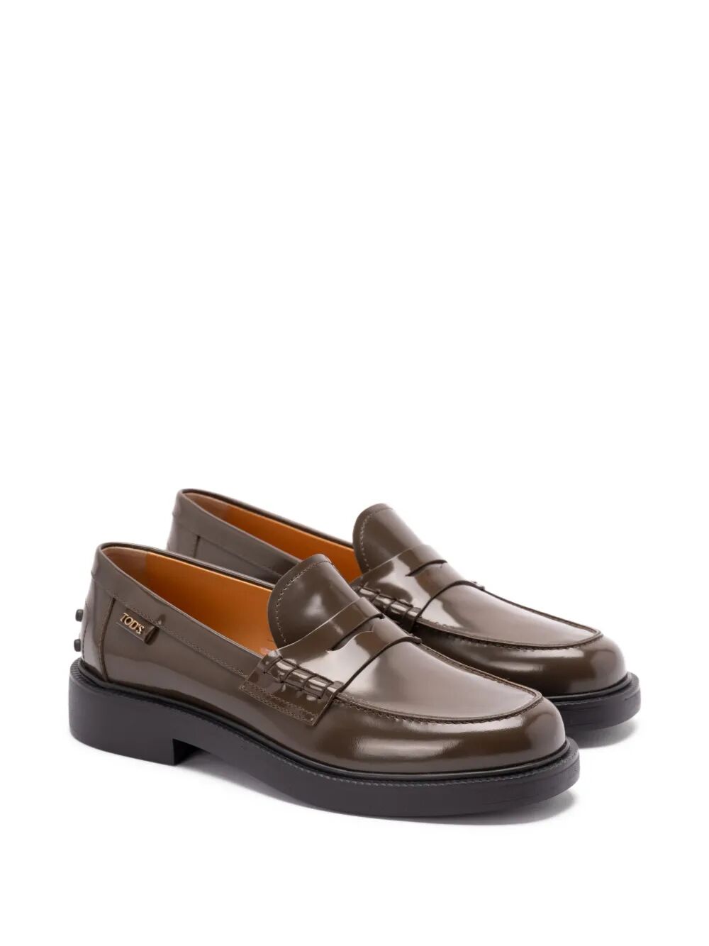 TOD'S Shaded Finishing Leather Penny Loafers for Women