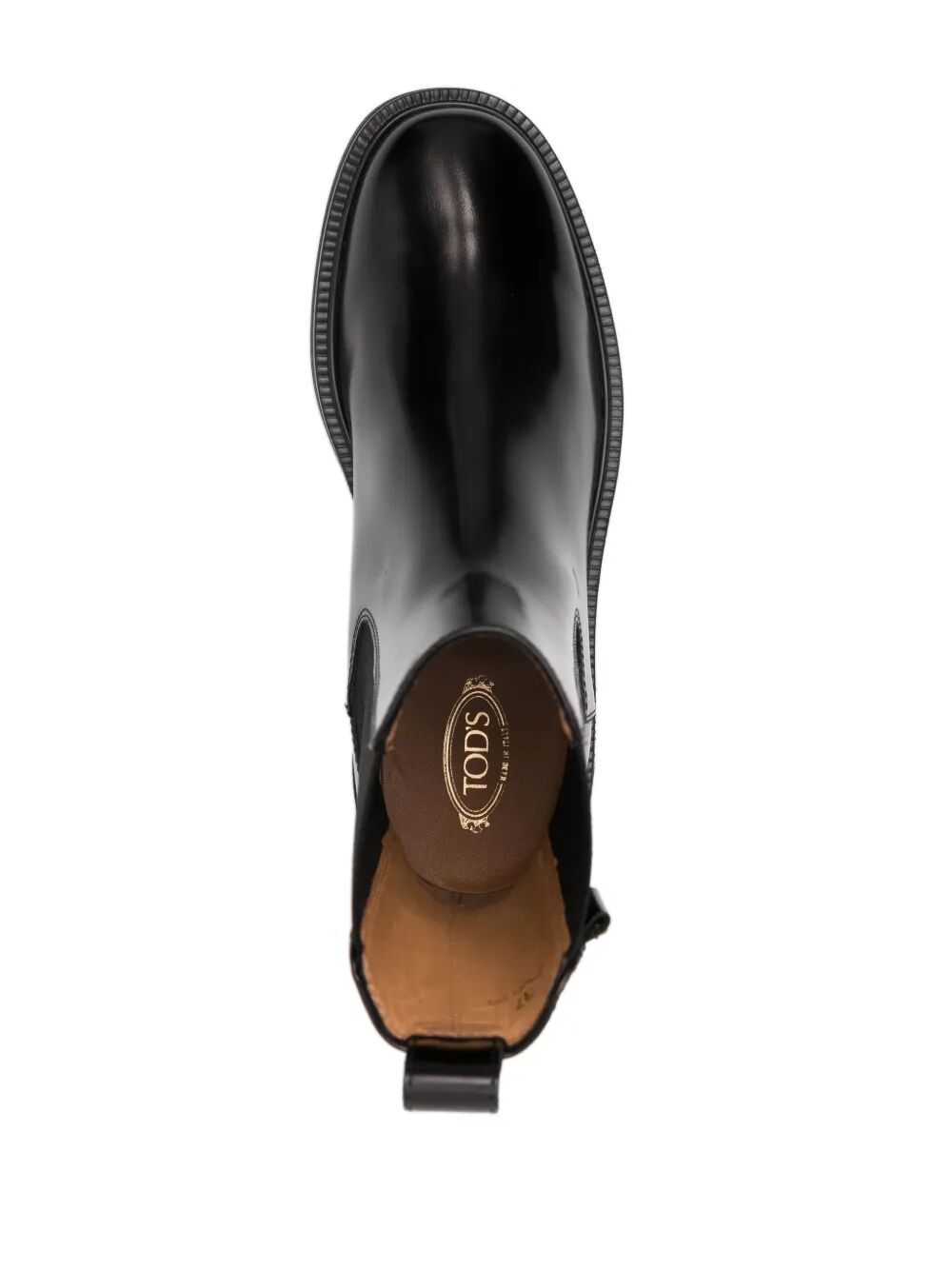 TOD'S Women’s Leather Ankle Boots with Wing-Tip Design