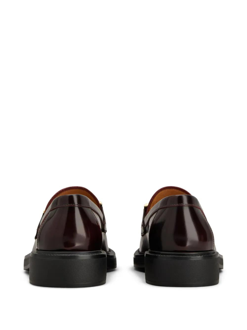 TOD'S Leather Loafers with Metal Bar