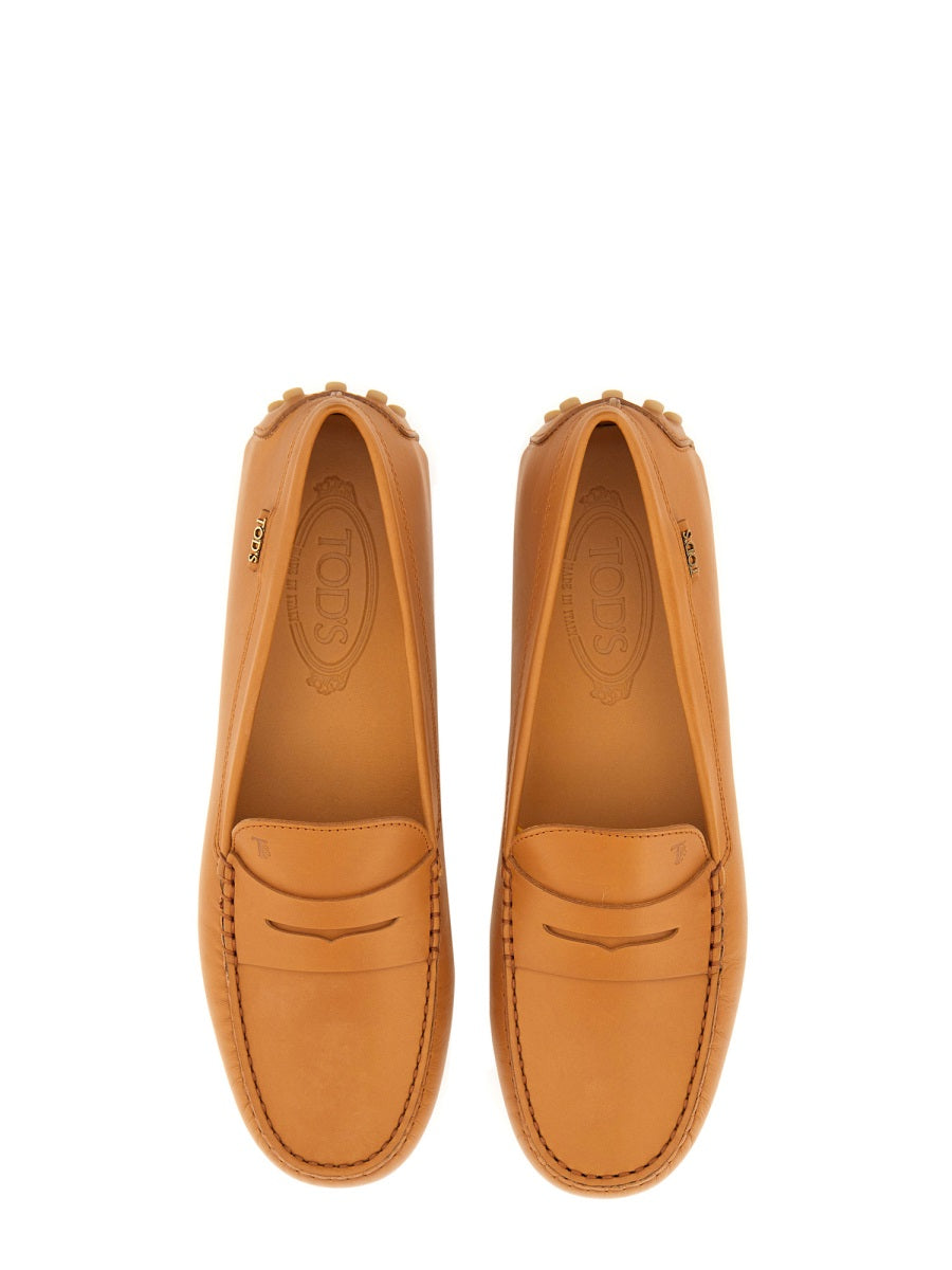 TOD'S Leather Moccasin with Rubber Sole for Women
