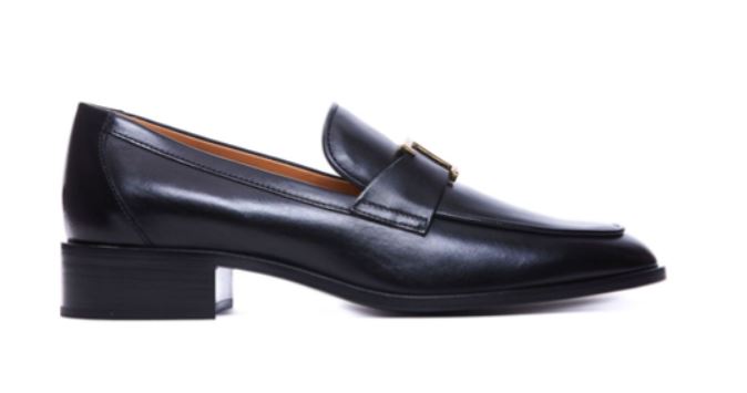 TOD'S Sleek Leather Moccasins with Gold-Tone Logo Plaque